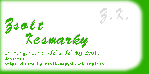 zsolt kesmarky business card